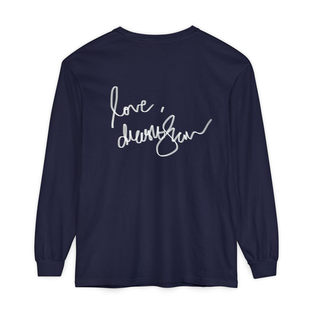 We Will Be Home Long Sleeve Tee — Floral Vintage Portrait Graphic