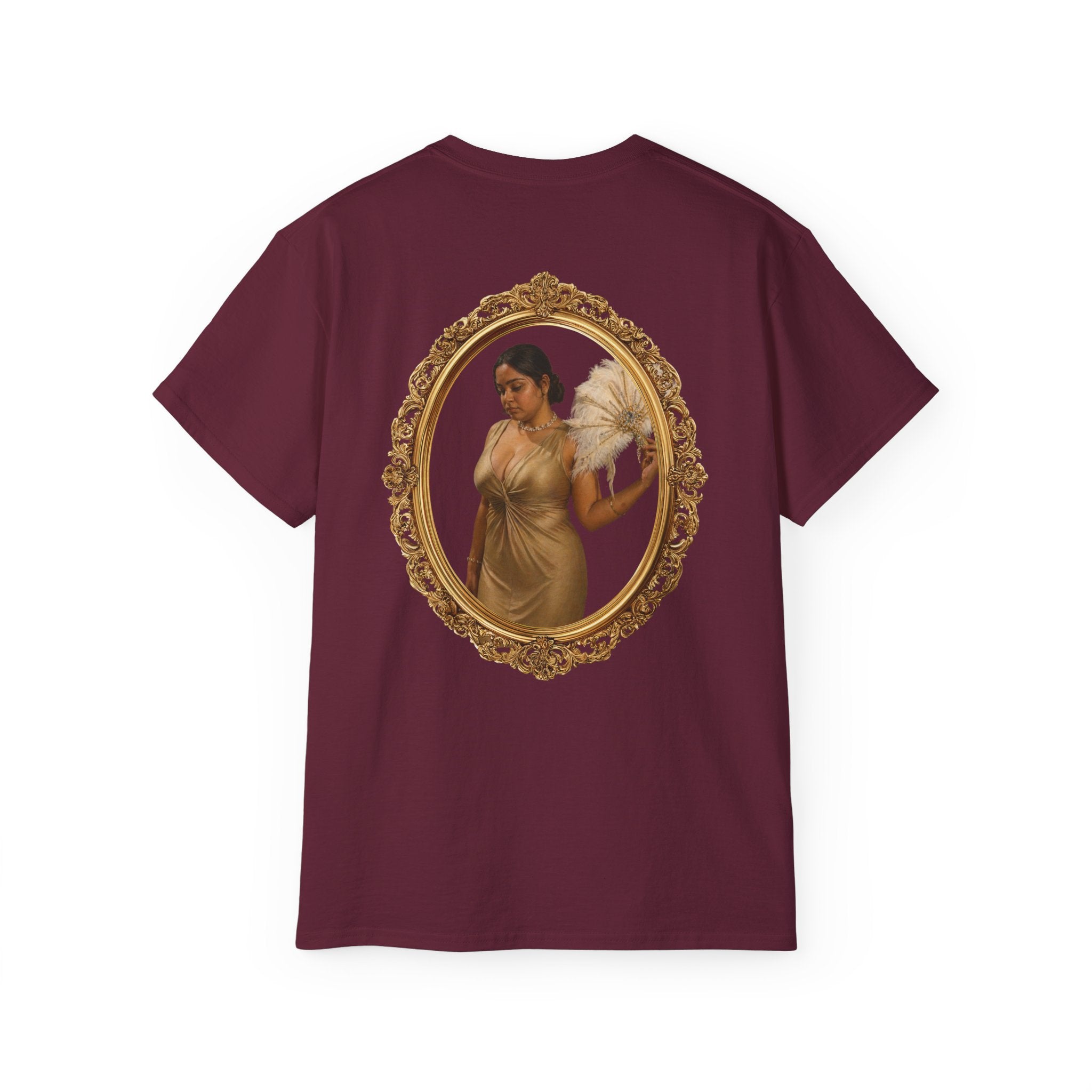 Angel Portrait T-Shirt — Vintage Gold Framed Guardian Tee