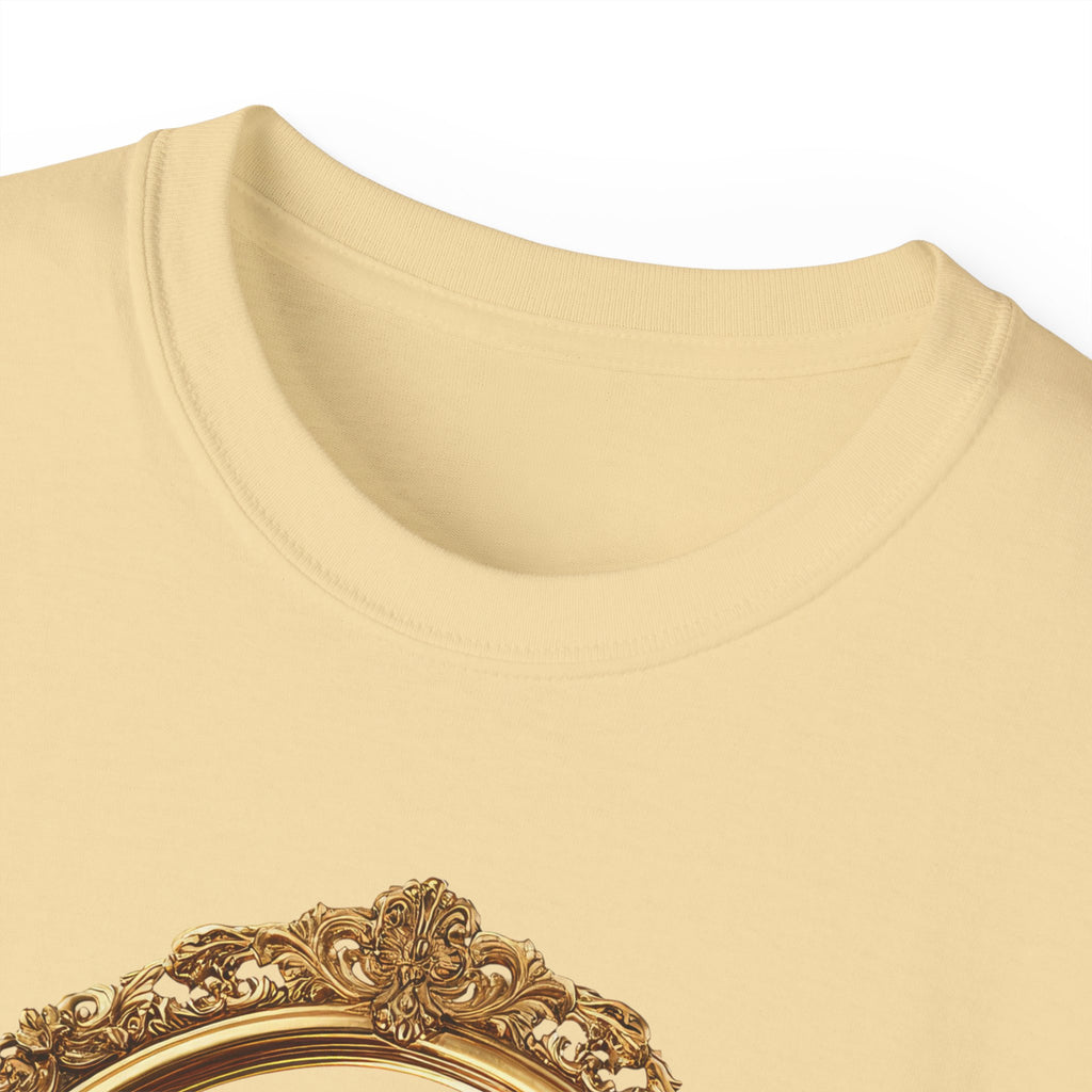 Angel Portrait T-Shirt — Vintage Gold Framed Guardian Tee