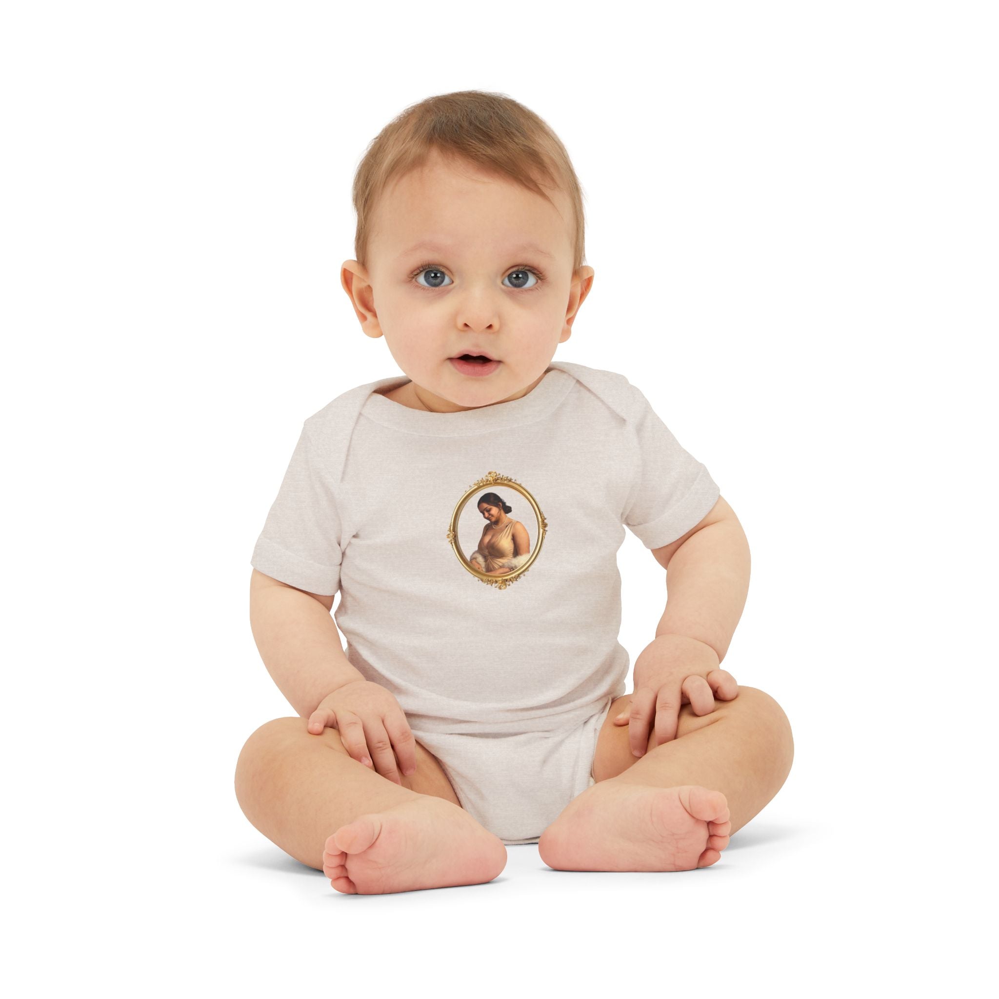 Infant Onesie with Vintage Cherub Portrait – Baby Bodysuit