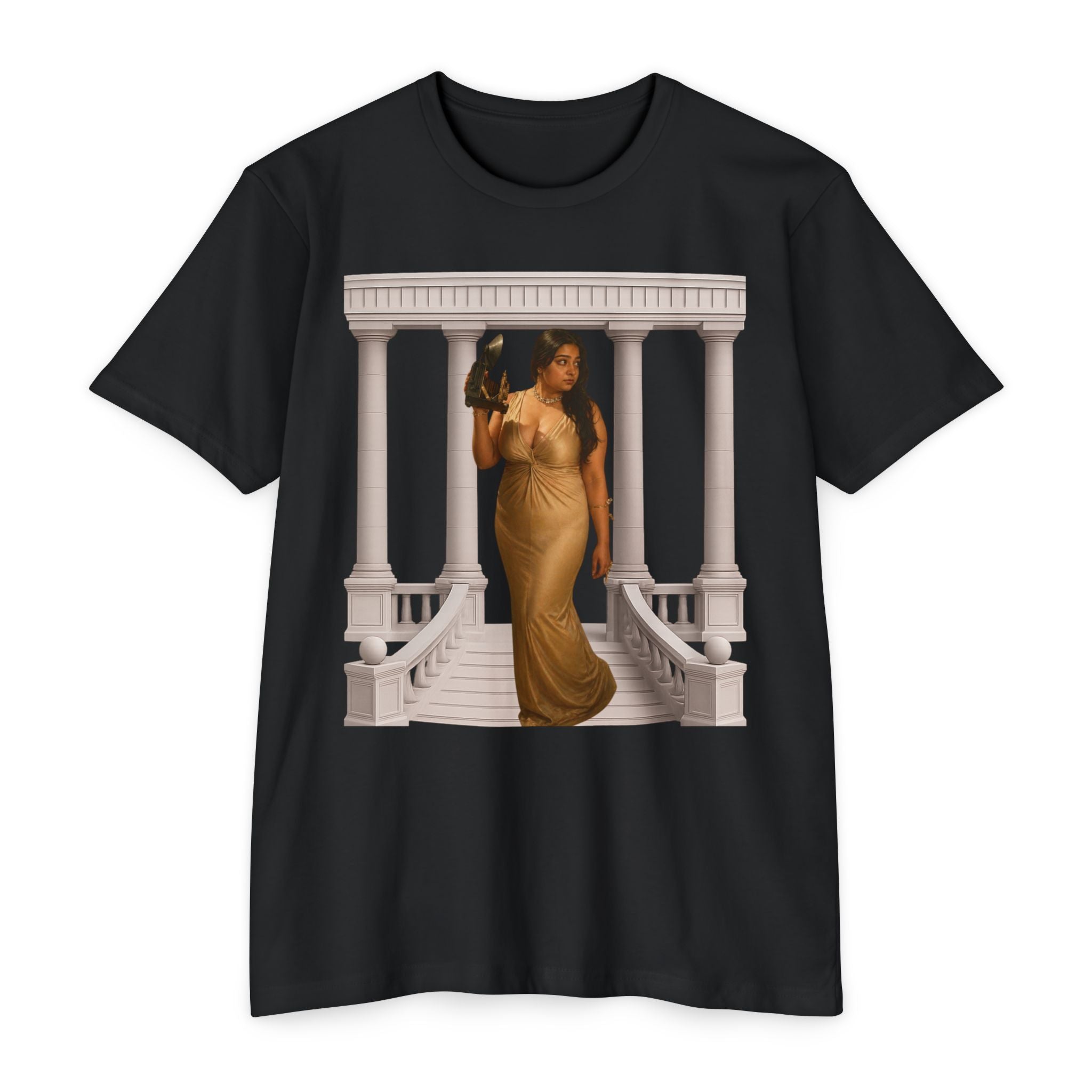 Greek Goddess Illustration T‑Shirt — "We Will Behome" Inspirational Tee