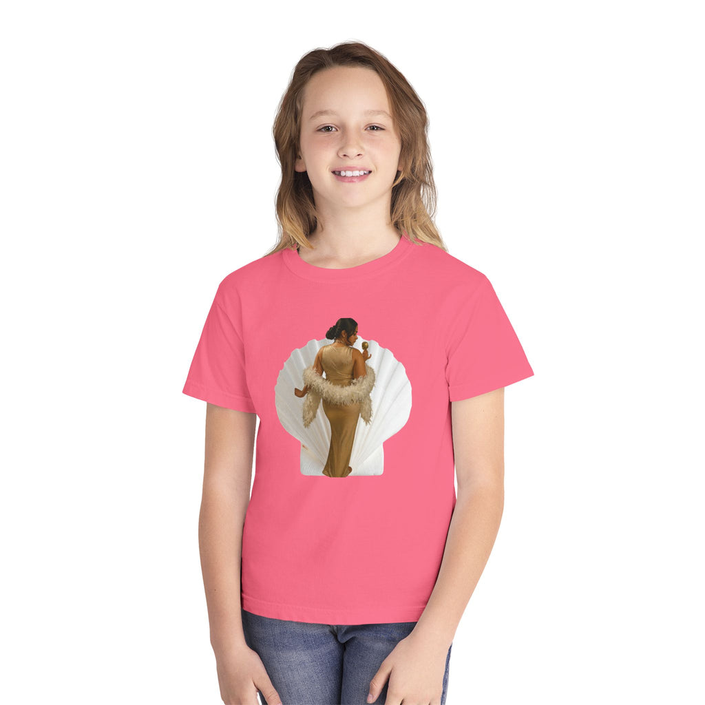 Youth Tee — Elegant Portrait Shell Graphic