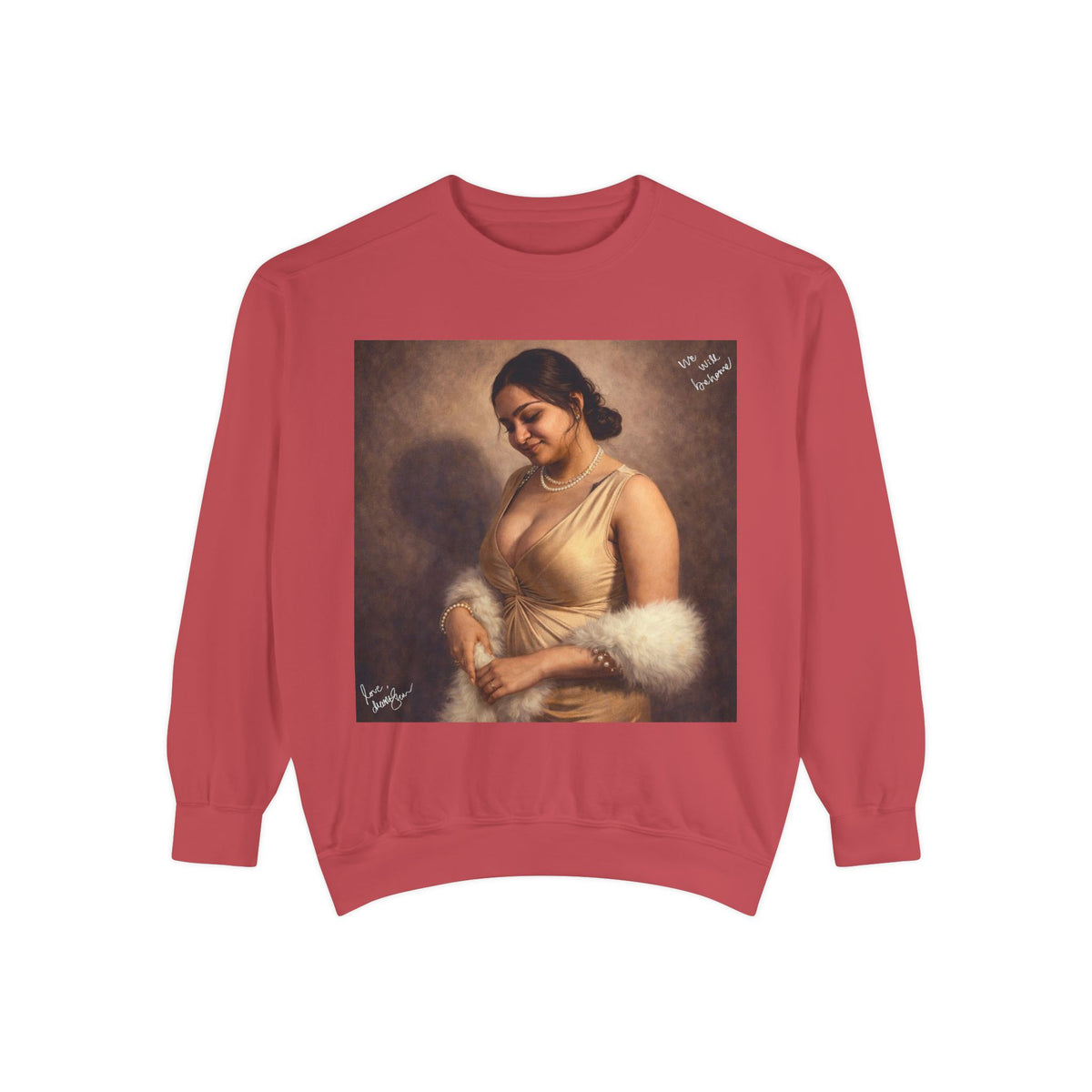 Drashti Portrait Sweatshirt — Vintage Frame Graphic Pullover