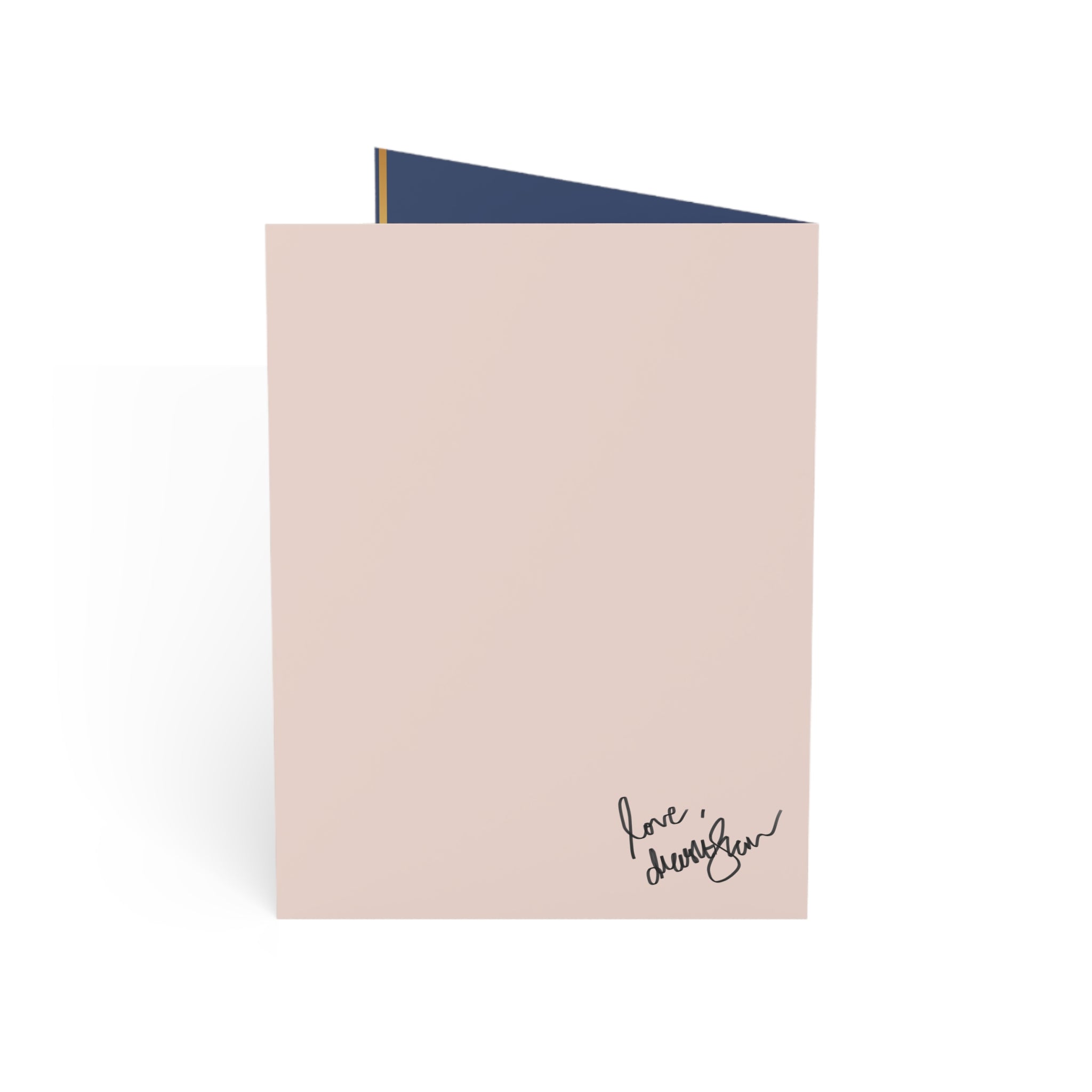 Greeting Card — Vintage Portrait with Gold Frame (Blank Inside)