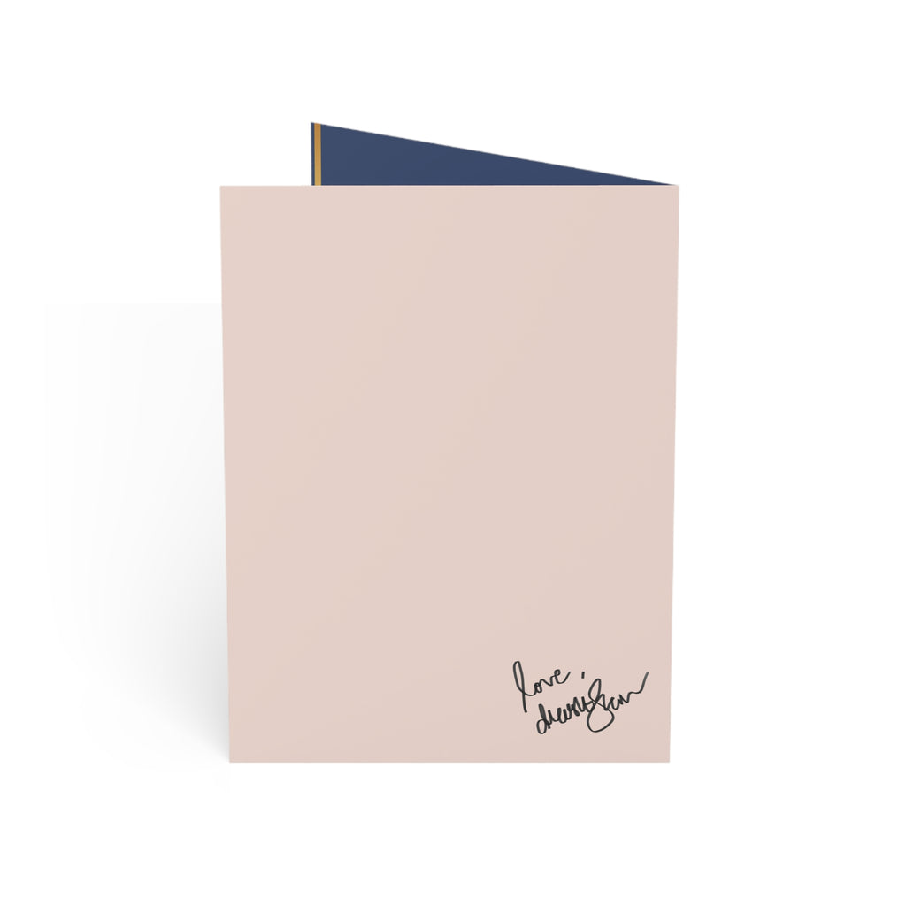 Greeting Card — Vintage Portrait with Gold Frame (Blank Inside)