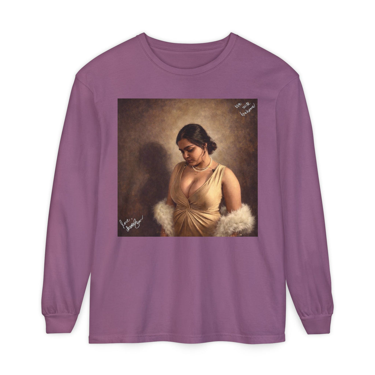 Drashti Unisex Garment-dyed Long Sleeve T-Shirt