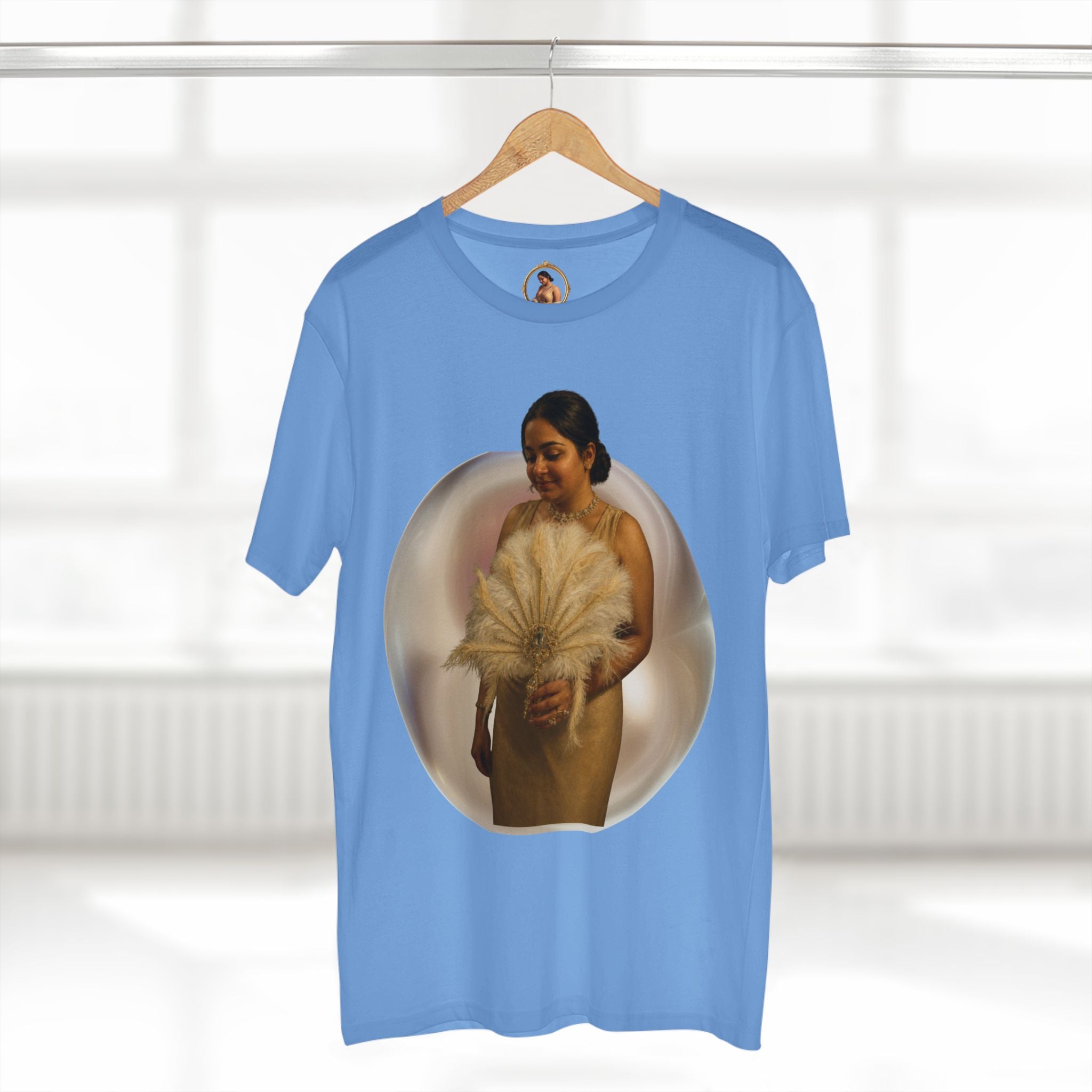 T‑Shirt — Vintage Portrait Bubble with 'We Will Become' Script