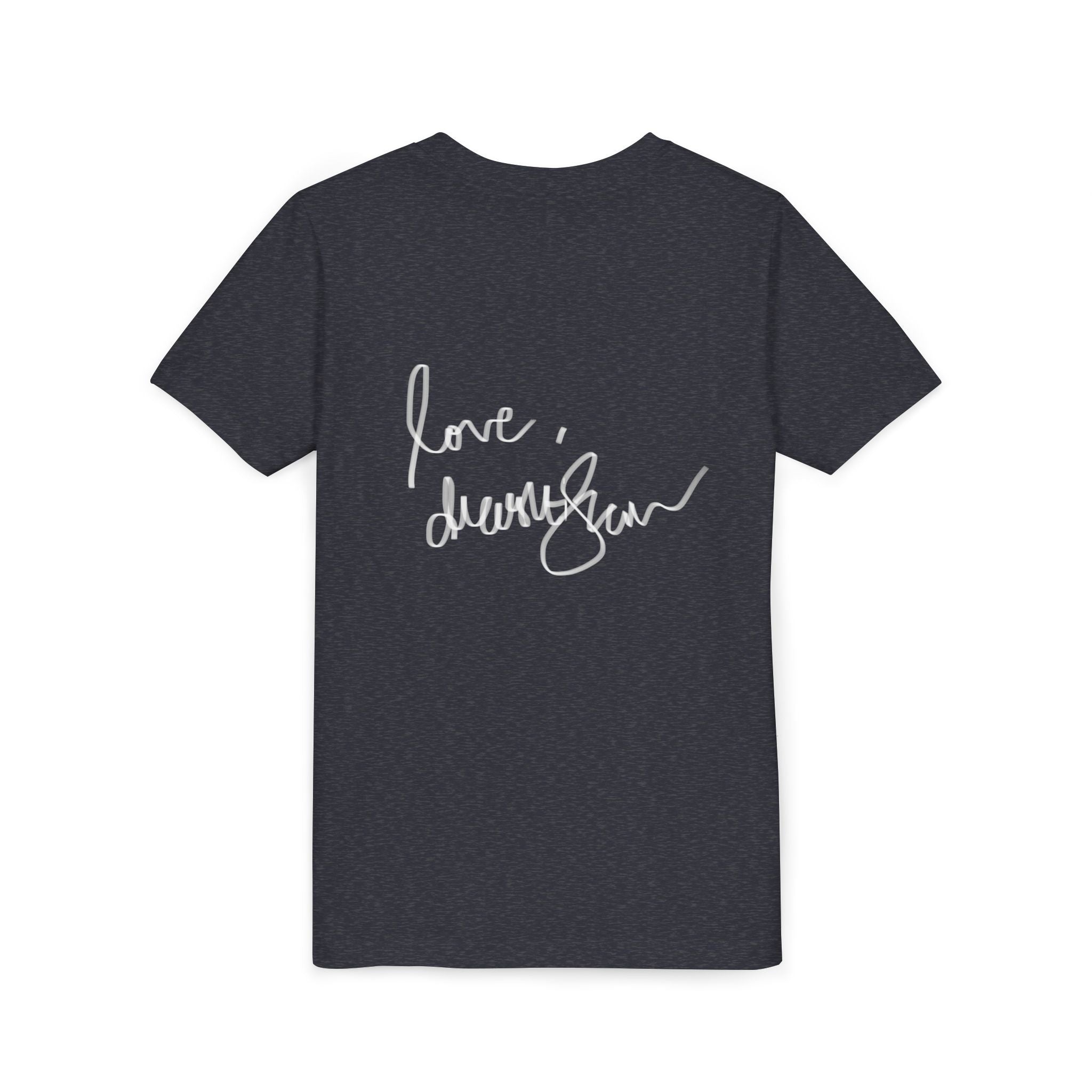Youth Tee — Vintage Lady Mirror Graphic with “We Will Be Home” Back Text
