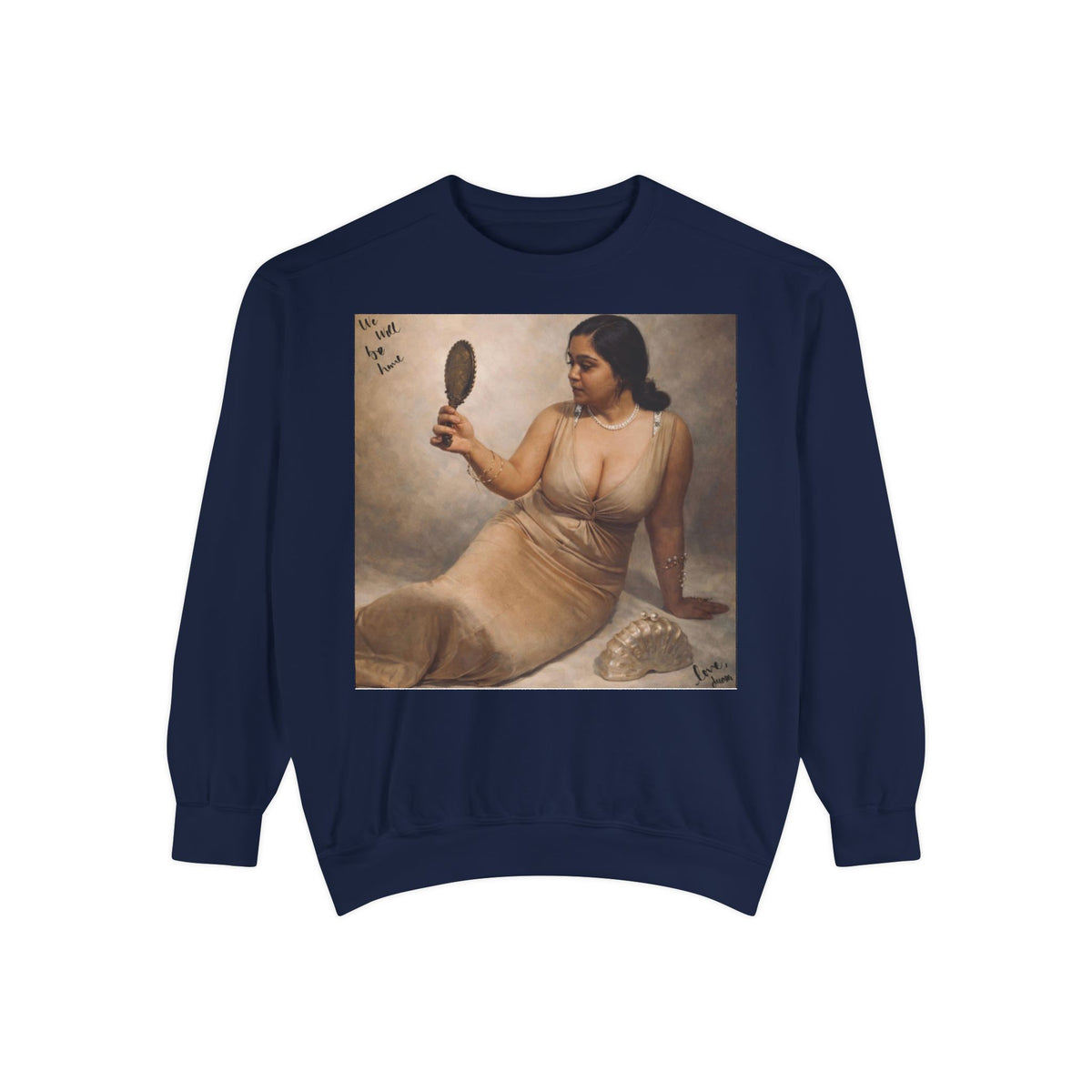 Drashti Sweatshirt — Vintage Muse Art Portrait Pullover
