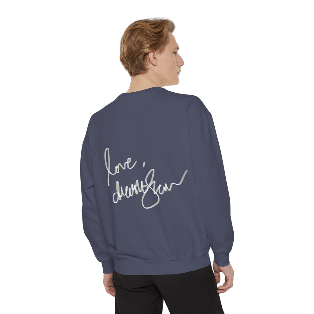Reclining Muse Sweatshirt — 'We Will Be Home' Retro Art Graphic Crewneck