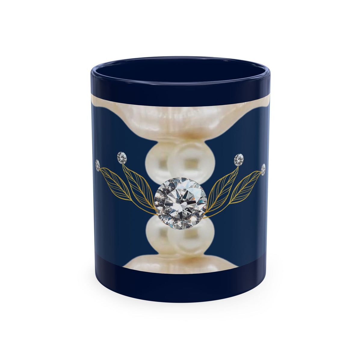 WWBH Pearl & Diamond Navy Ceramic Mug