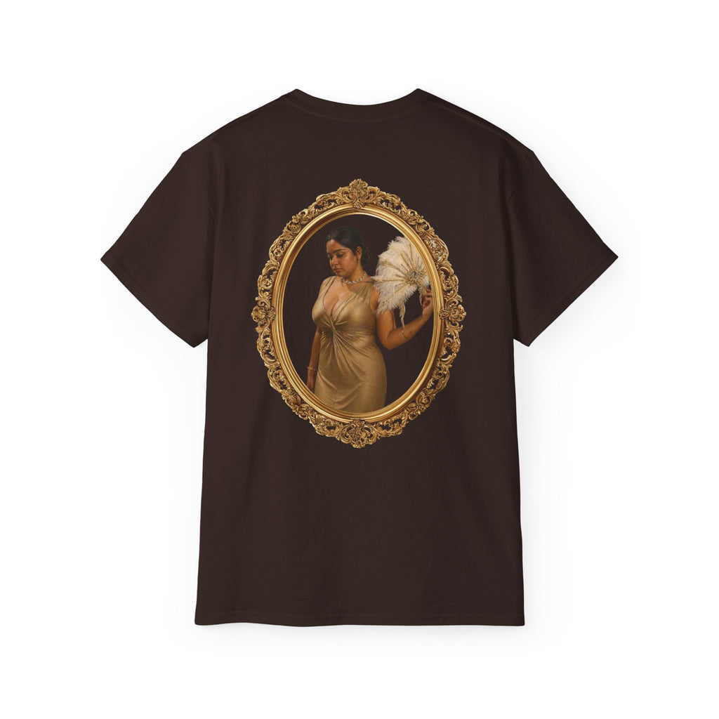 Angel Portrait T-Shirt — Vintage Gold Framed Guardian Tee