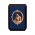 MagSafe Vegan Wallet — Vintage Portrait Gold Frame on Navy