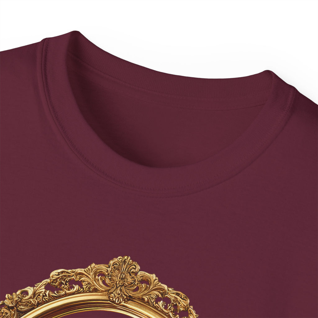 Angel Portrait T-Shirt — Vintage Gold Framed Guardian Tee