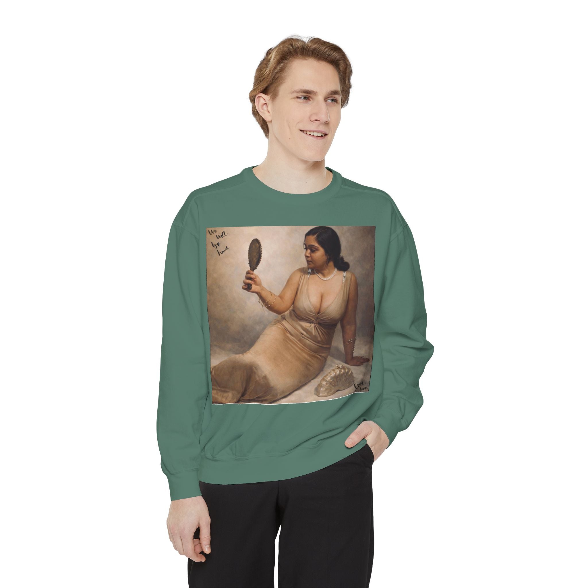 Sweatshirt — Vintage Muse Art Portrait Pullover