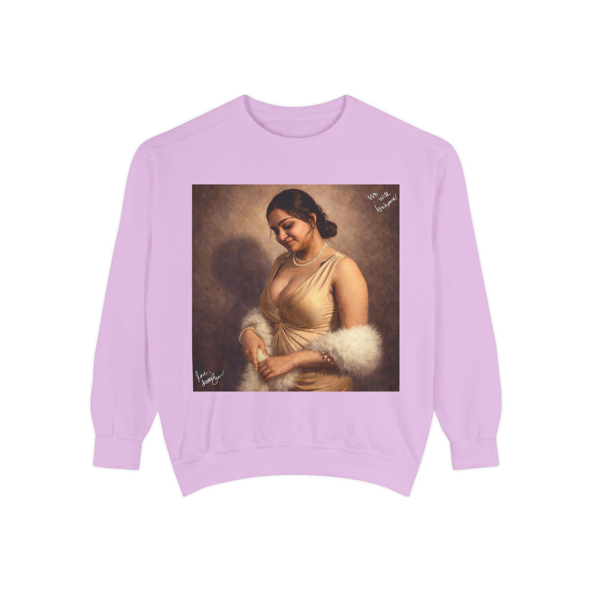 Drashti Portrait Sweatshirt — Vintage Frame Graphic Pullover