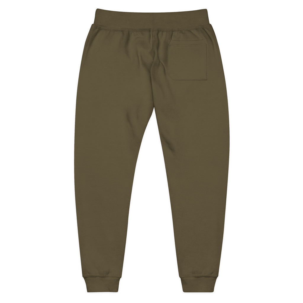 Embroidered Golden Lion Joggers — Cozy Fleece Sweatpants