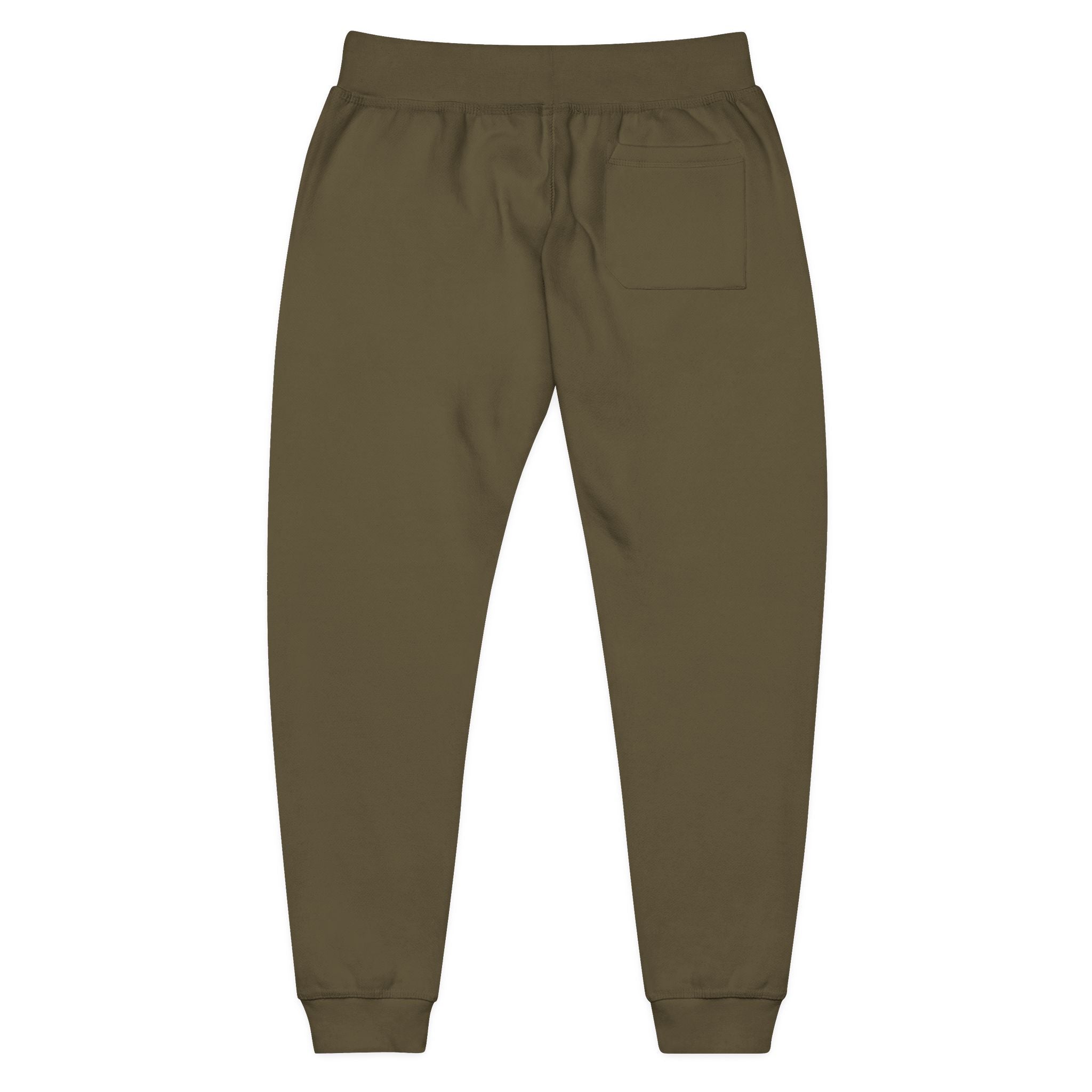 Embroidered Golden Lion Joggers — Cozy Fleece Sweatpants