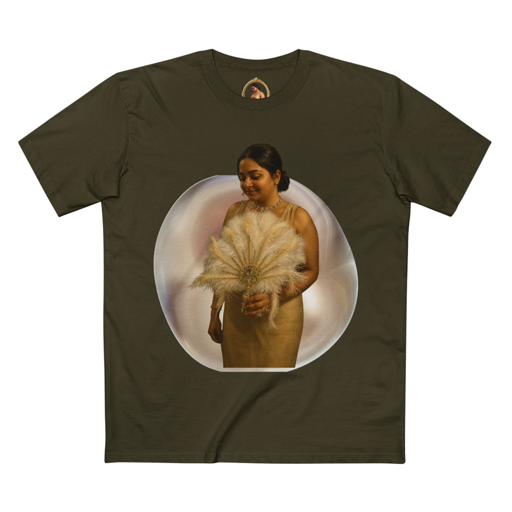 T‑Shirt — Vintage Portrait Bubble with 'We Will Become' Script
