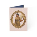 Greeting Card — Vintage Portrait with Gold Frame (Blank Inside)