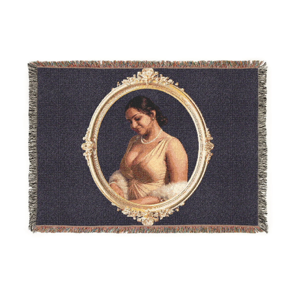 Woven Blanket — Vintage Portrait Framed Art Throw