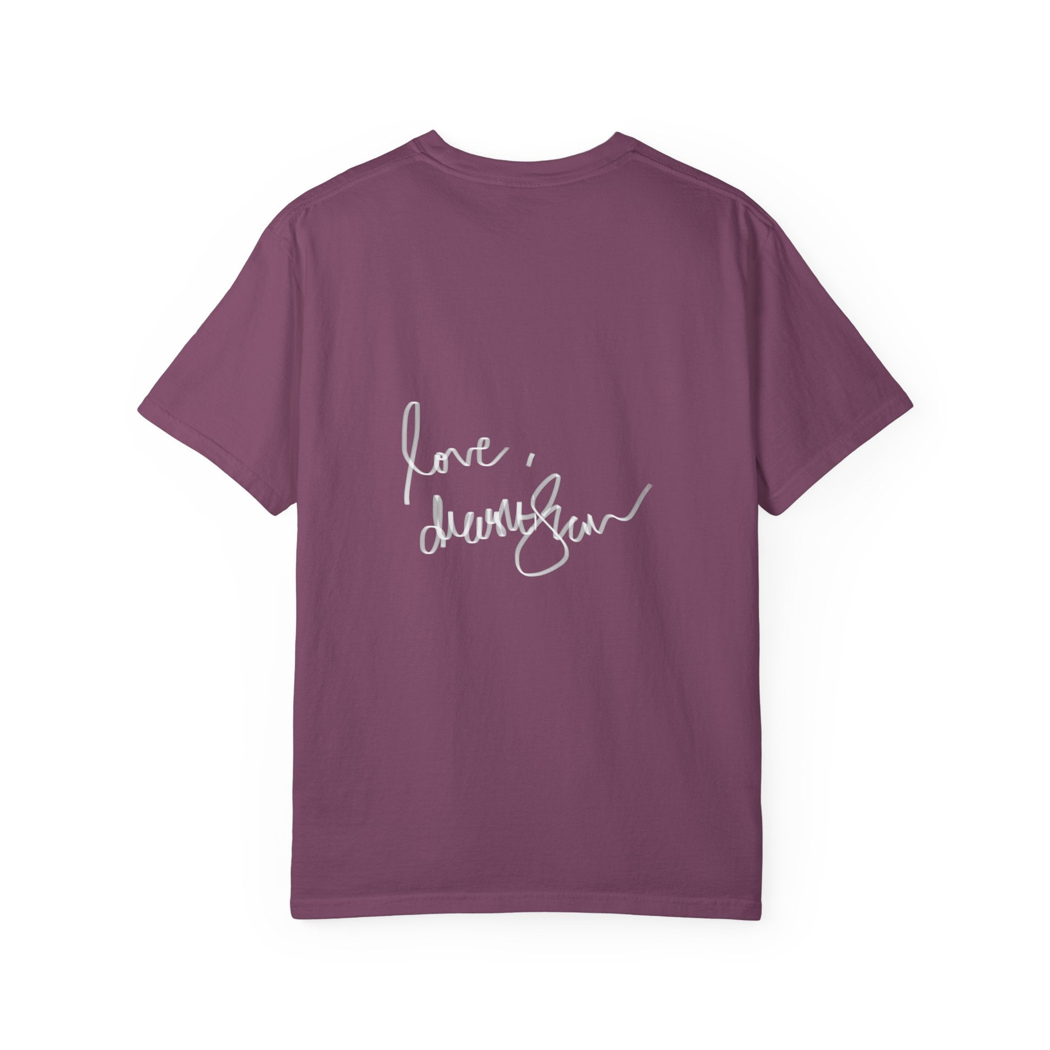 T-Shirt — Vintage Glam Portrait Tee with Signature "Love, Drashti"