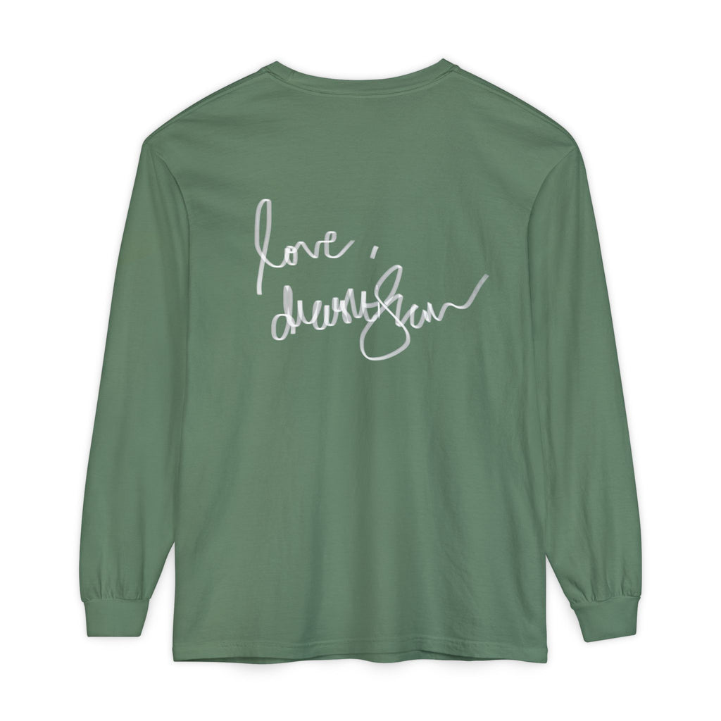 We Will Be Home Long Sleeve Tee — Floral Vintage Portrait Graphic