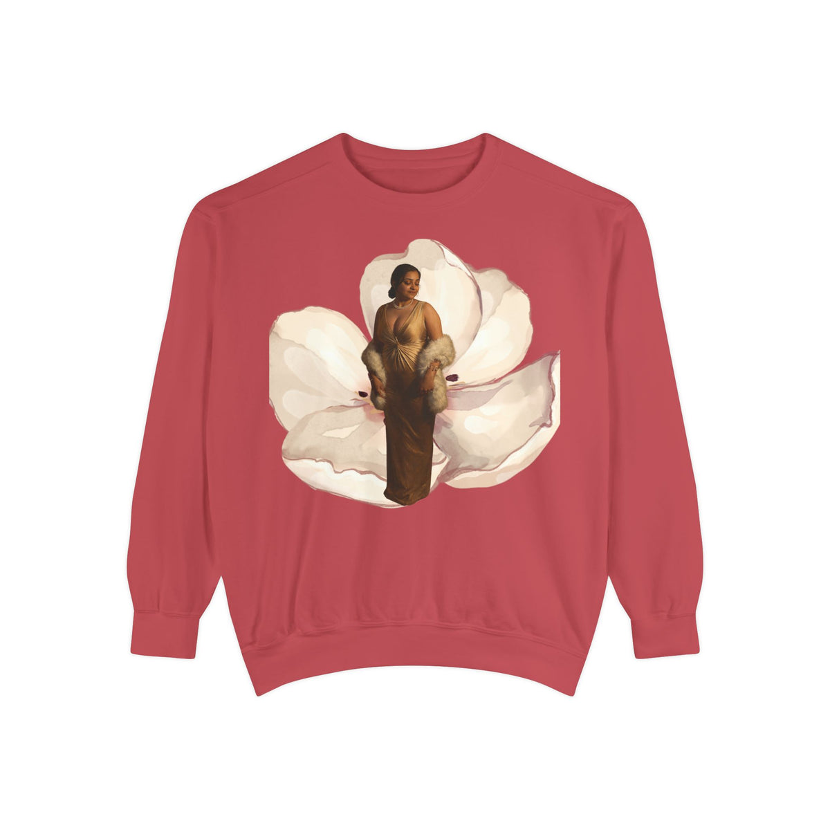 Drashti's WWBH Floral Portrait Sweatshirt — Vintage Gold Frame Art Crewneck