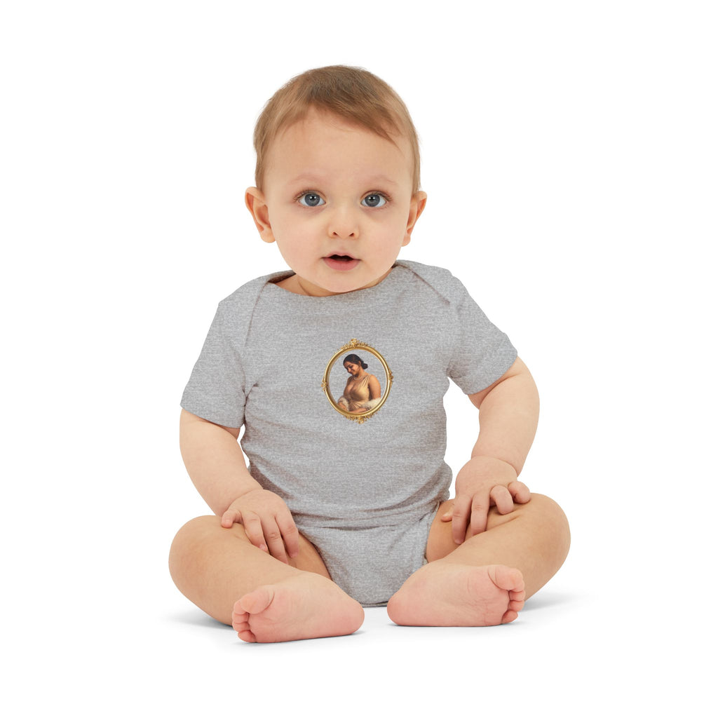Infant Onesie with Vintage Cherub Portrait – Baby Bodysuit