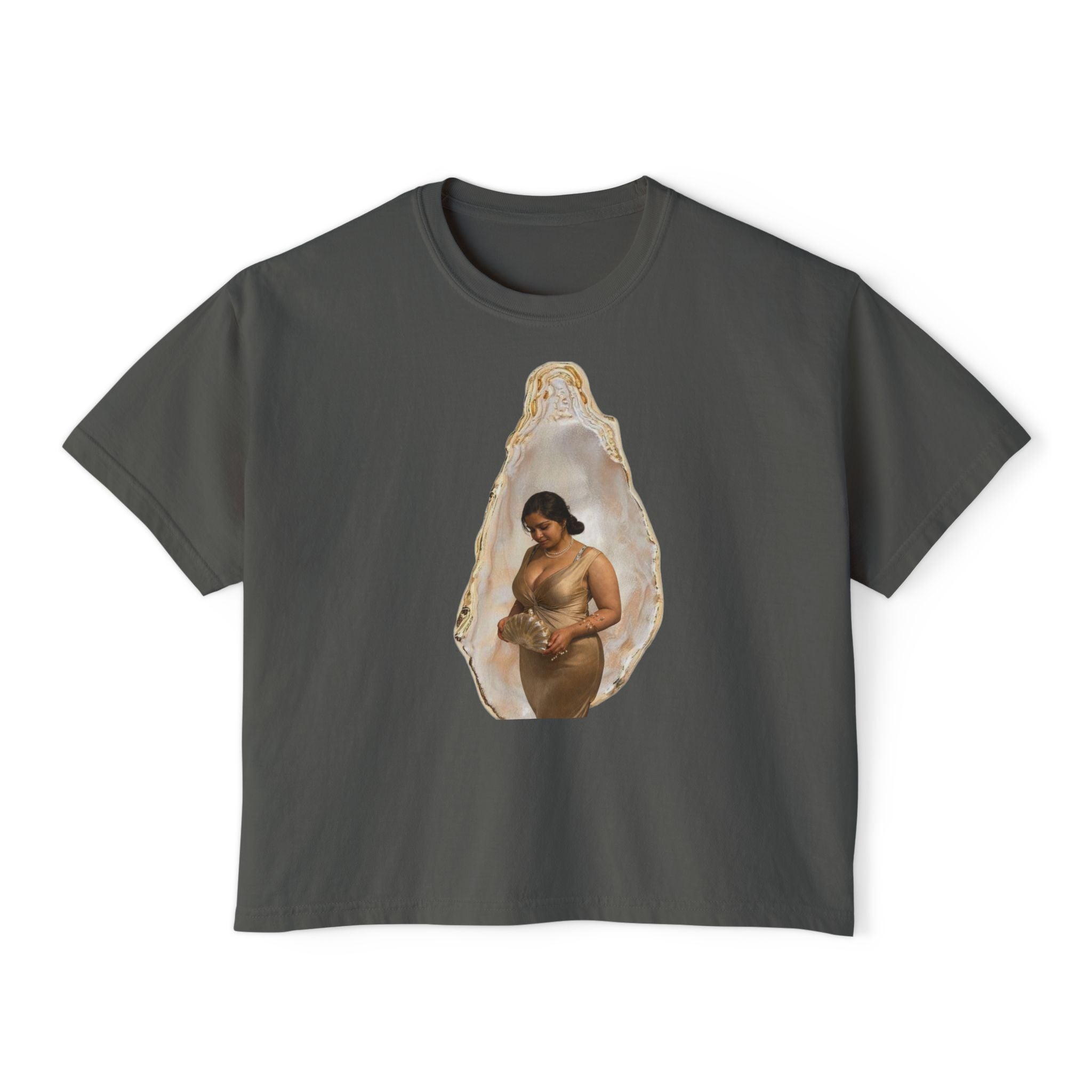 Boxy Tee — 'We Will Be Home' Vintage Angel Art Cropped T‑Shirt