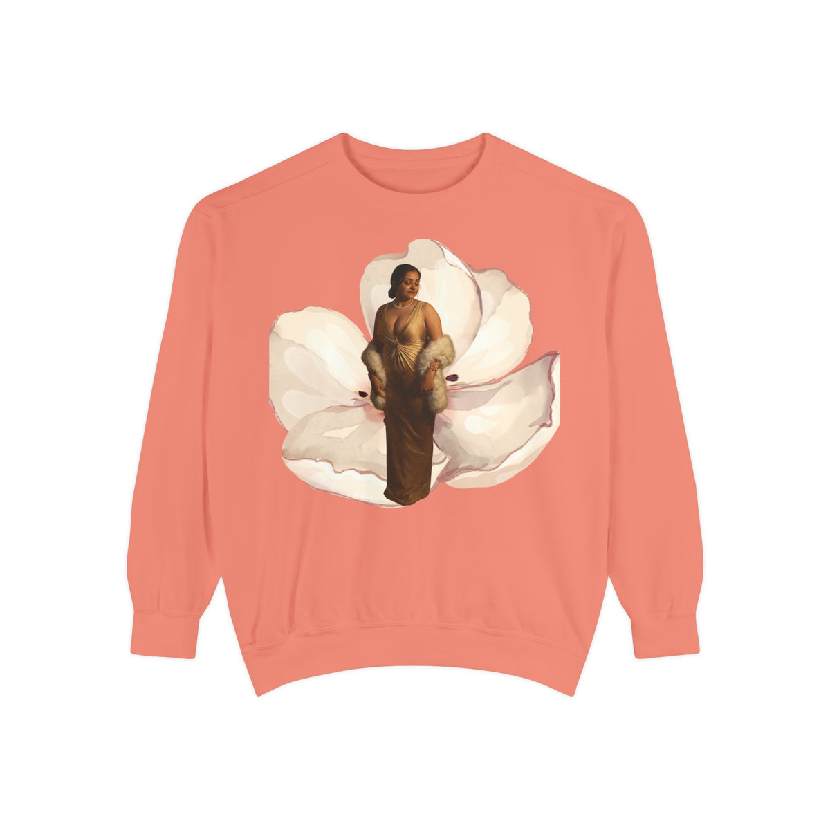 Drashti's WWBH Floral Portrait Sweatshirt — Vintage Gold Frame Art Crewneck