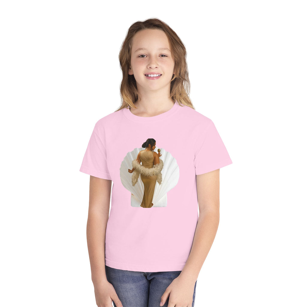 Youth Tee — Elegant Portrait Shell Graphic