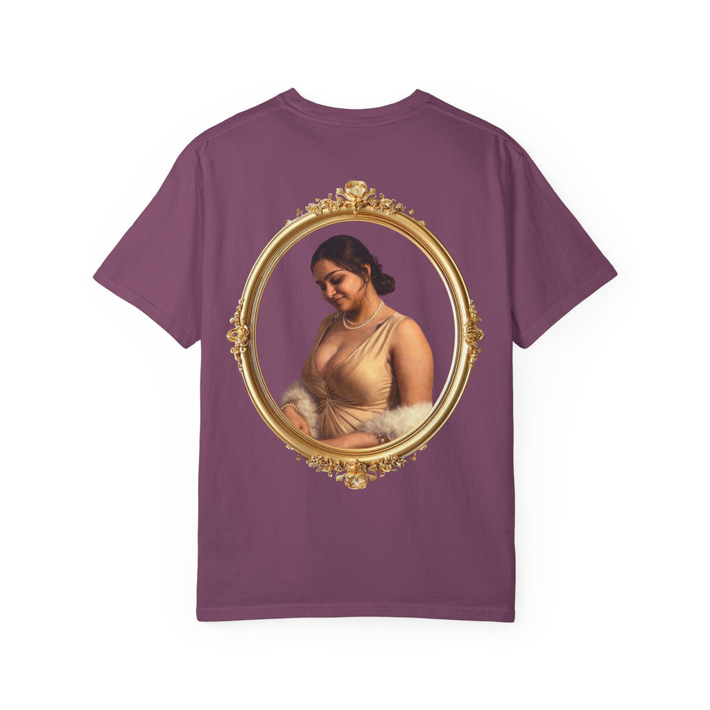 Portrait Graphic T-Shirt — Vintage Framed Lady Art Print