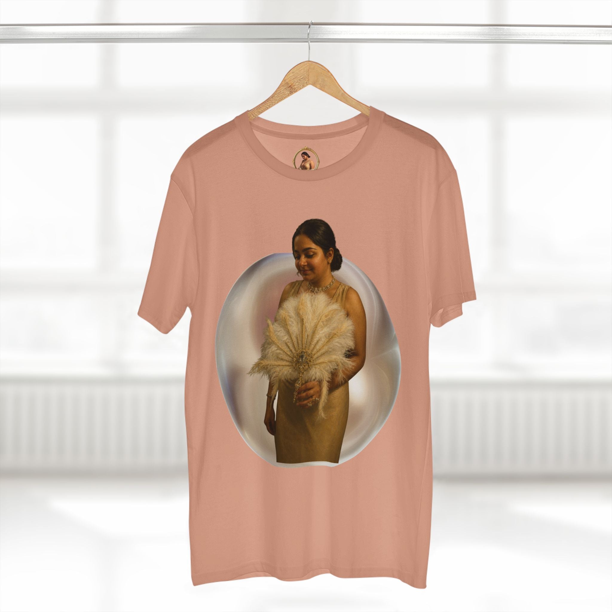 T‑Shirt — Vintage Portrait Bubble with 'We Will Become' Script