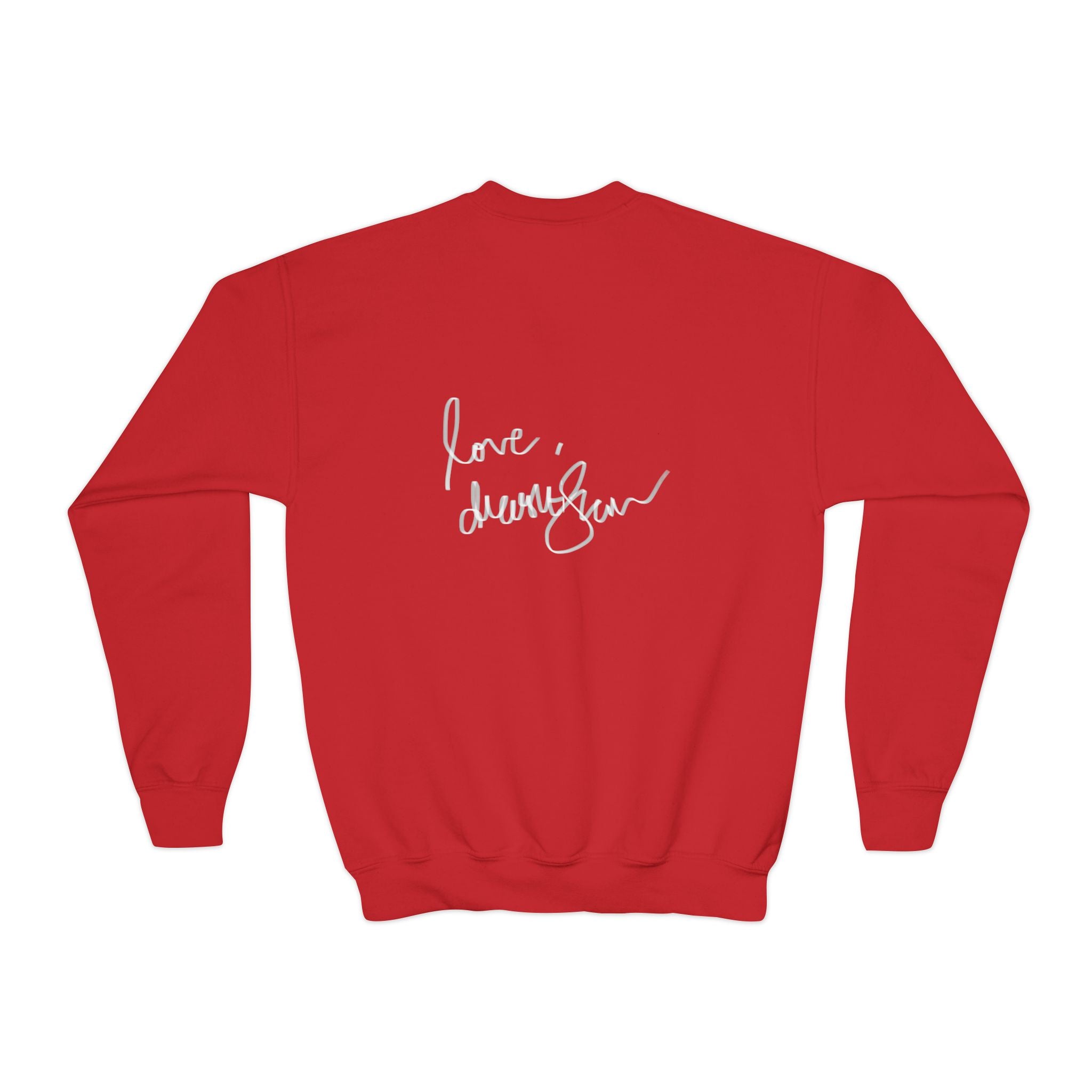 Youth Crewneck Sweatshirt — 'We Will Be Home' Vintage Portrait Graphic