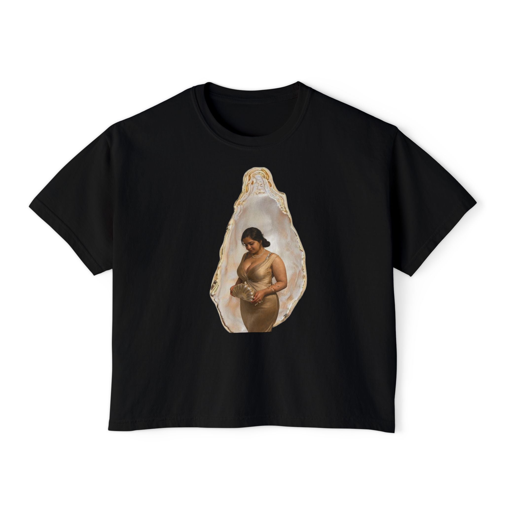 Boxy Tee — 'We Will Be Home' Vintage Angel Art Cropped T‑Shirt