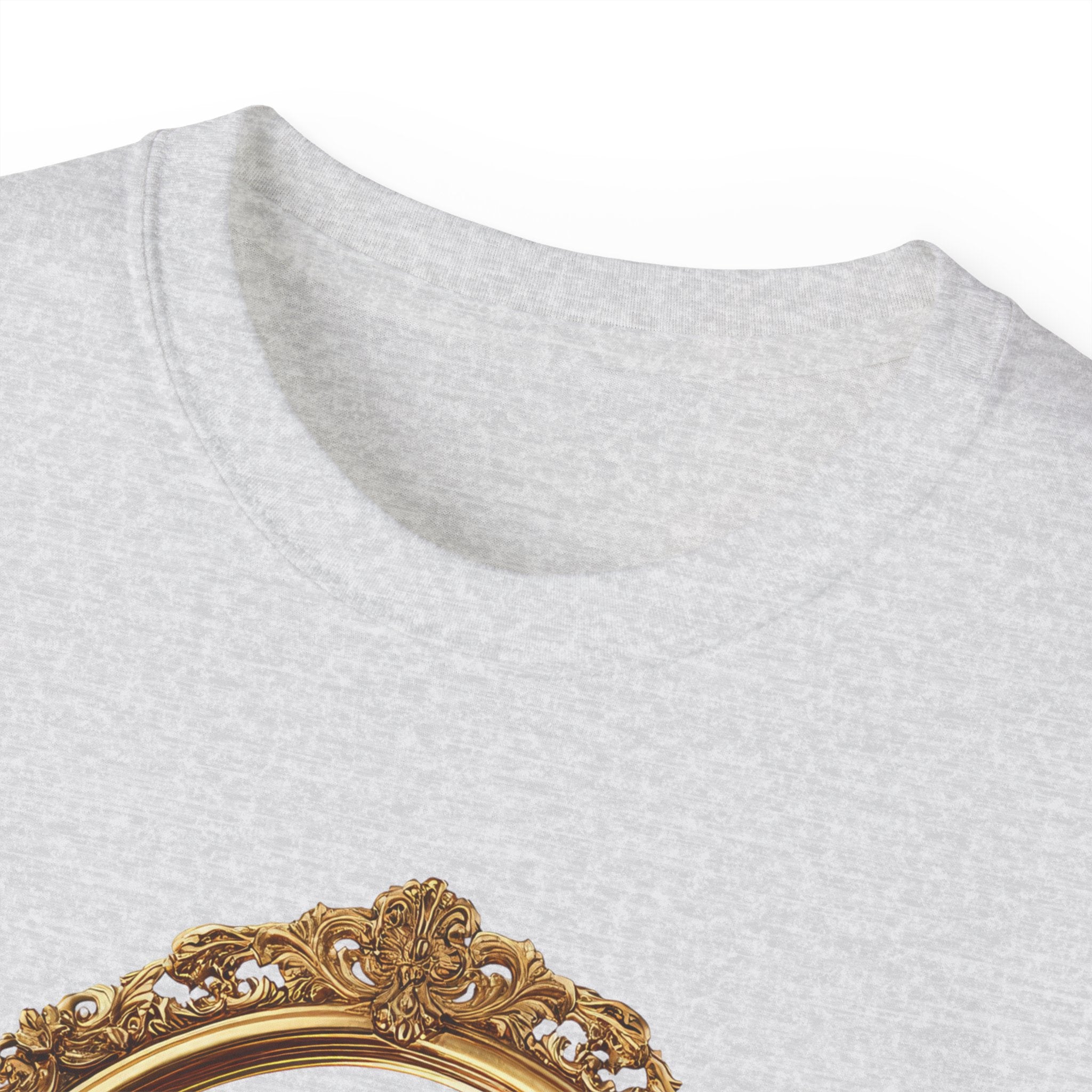Angel Portrait T-Shirt — Vintage Gold Framed Guardian Tee