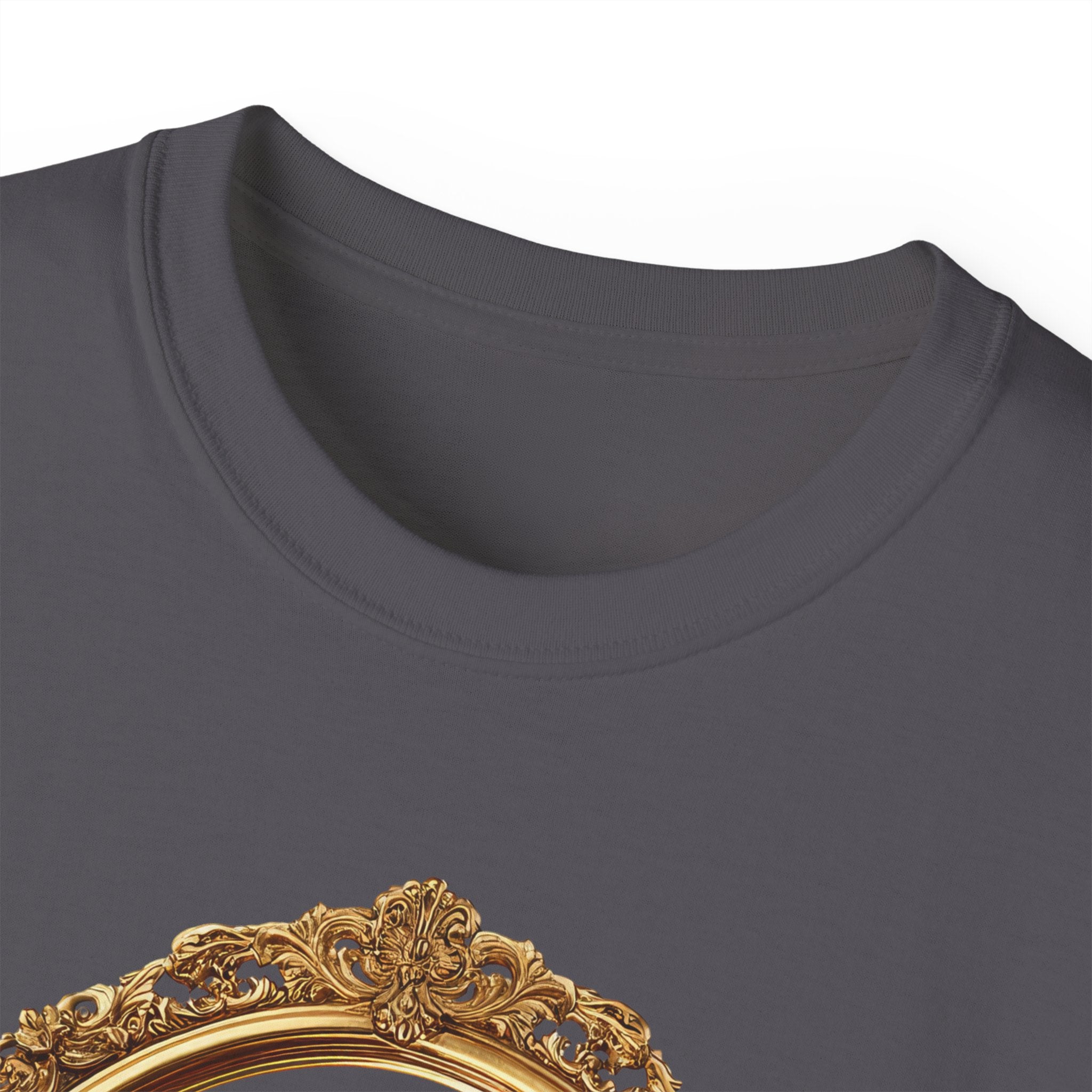 Angel Portrait T-Shirt — Vintage Gold Framed Guardian Tee