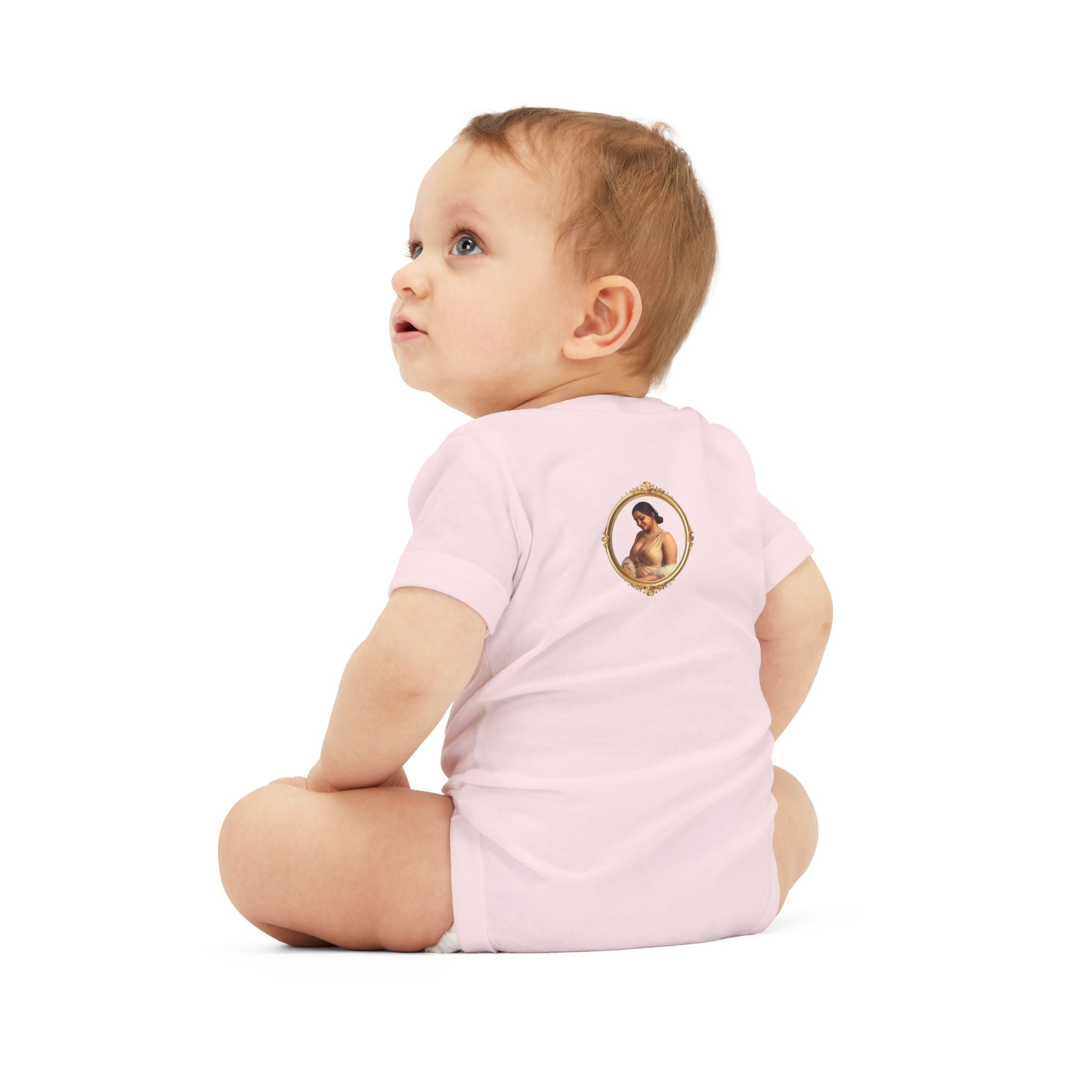 Infant Onesie with Vintage Cherub Portrait – Baby Bodysuit