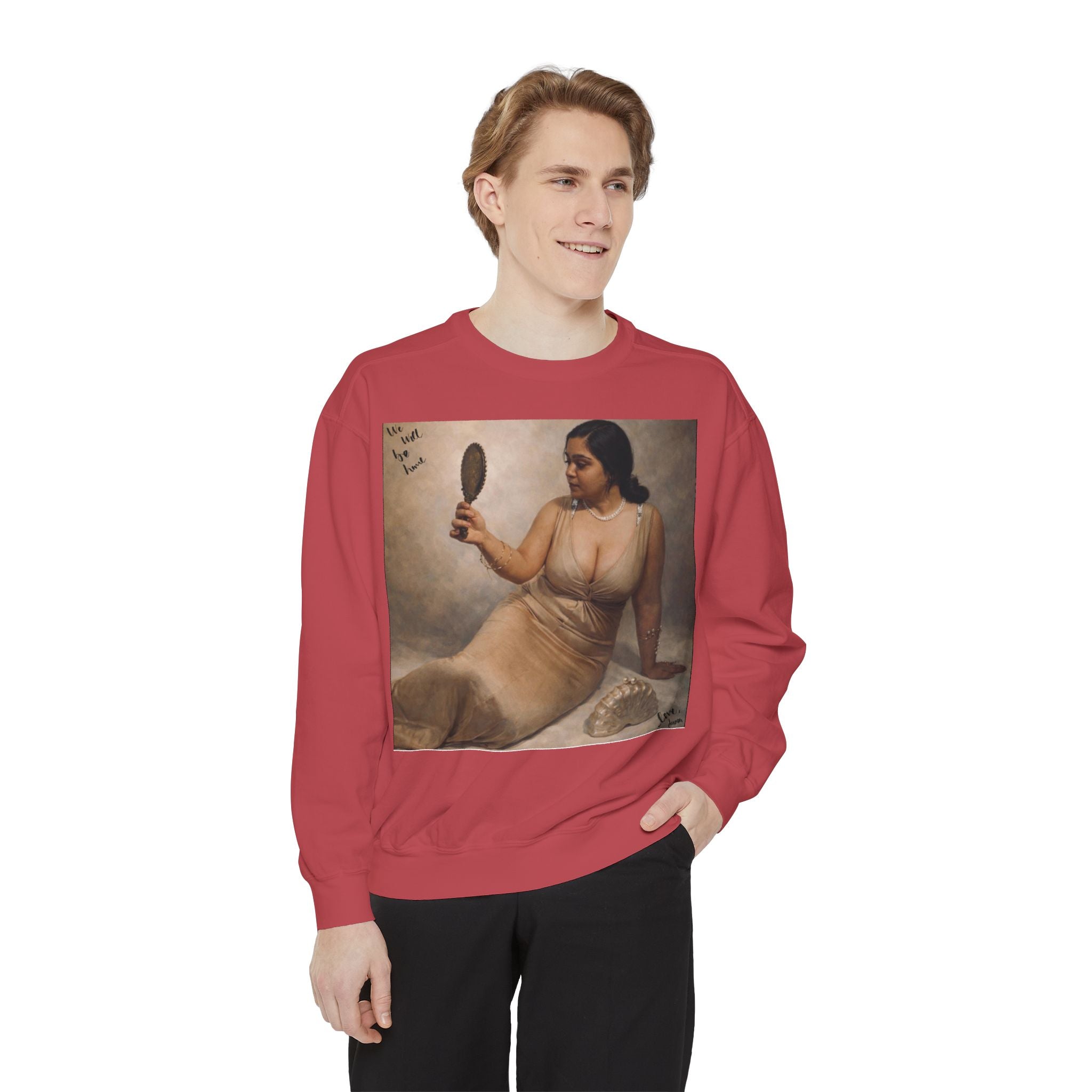 Sweatshirt — Vintage Muse Art Portrait Pullover