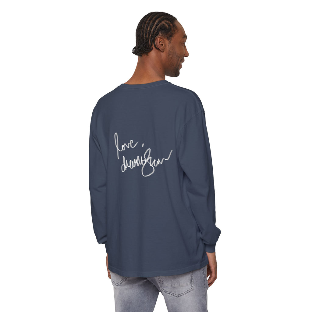 Long Sleeve T-Shirt — “Love, Dua Lipa” Shell Goddess Graphic