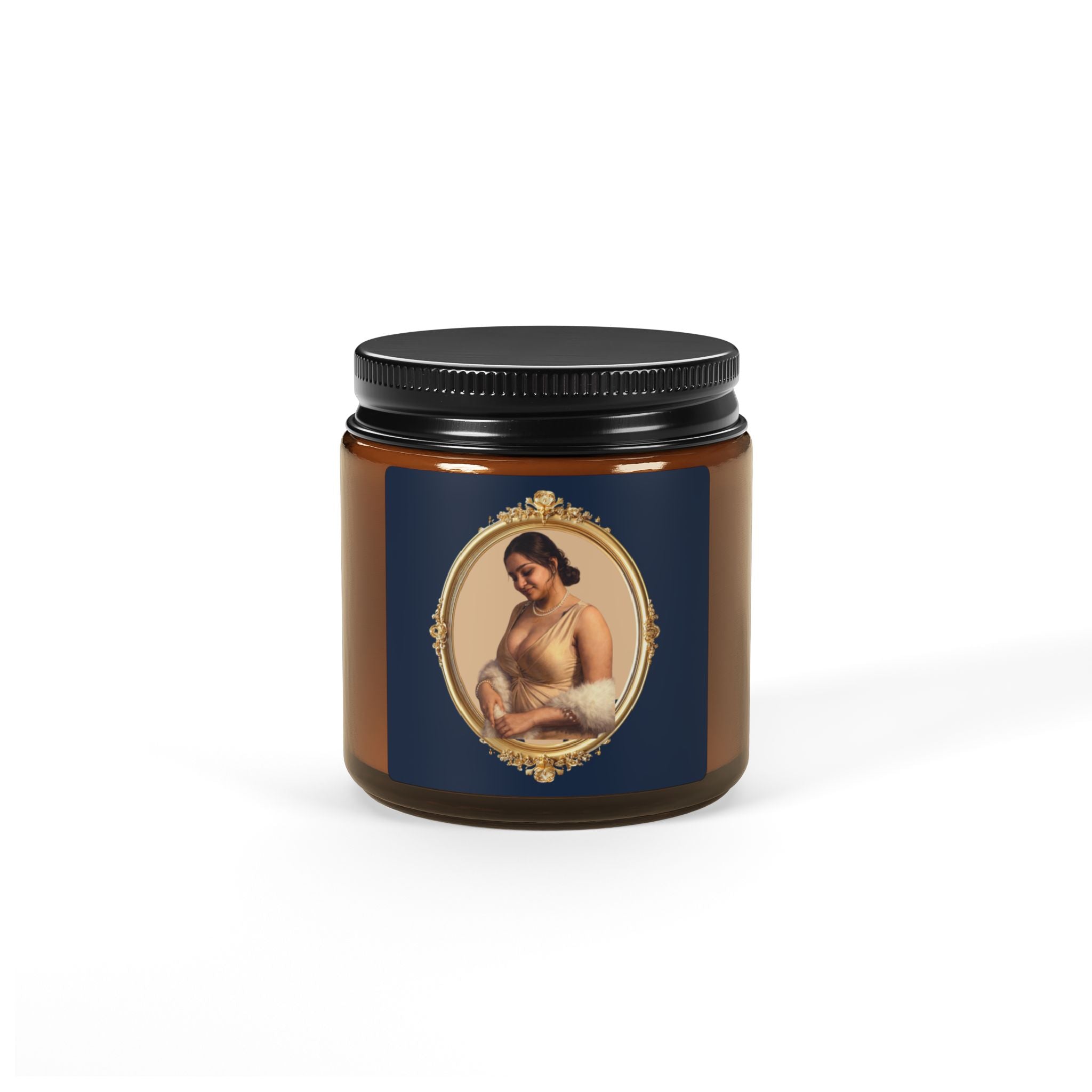 Aromatic Soy Candle — Vintage Portrait Amber Jar (Multi-Size)
