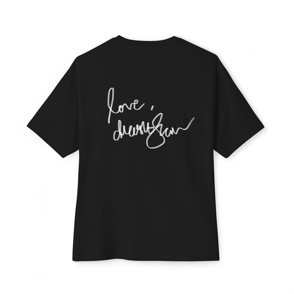 Vintage Portrait Tee — Woman with Fan Graphic Boxy T-Shirt