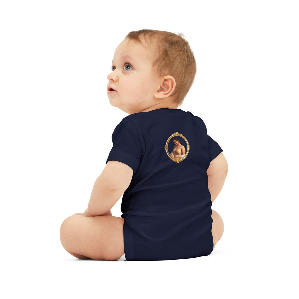 Infant Onesie with Vintage Cherub Portrait – Baby Bodysuit