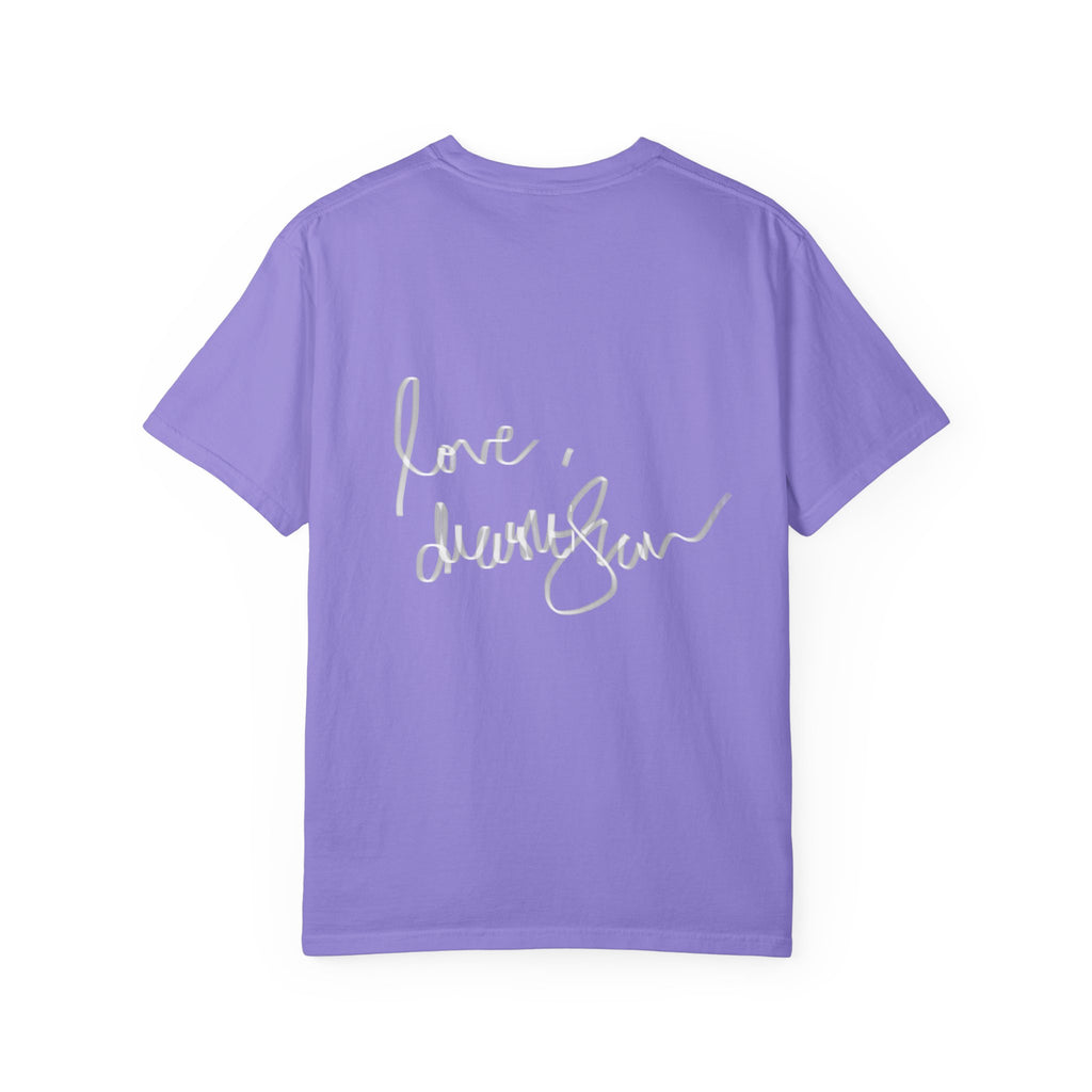 T-Shirt — Vintage Glam Portrait Tee with Signature "Love, Drashti"