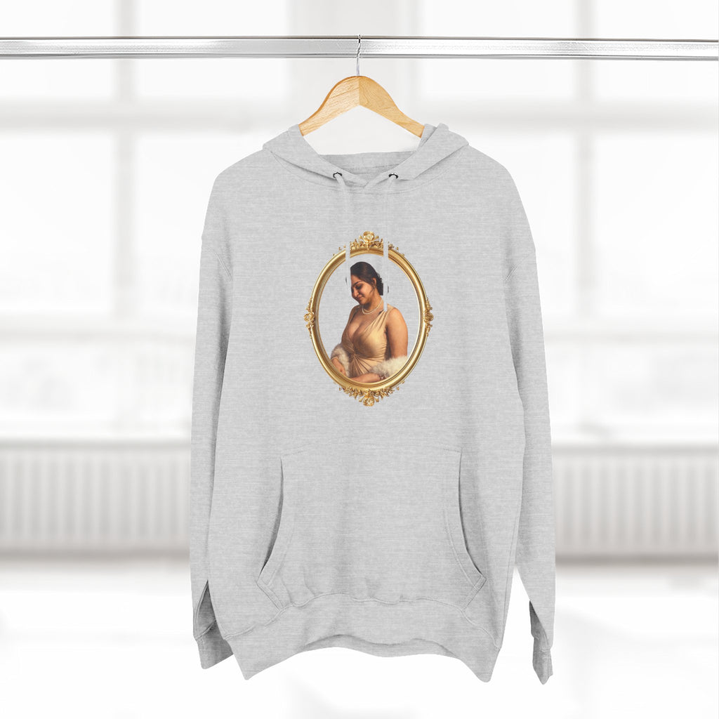 Portrait Hoodie — Vintage Frame Romantic Art Pullover