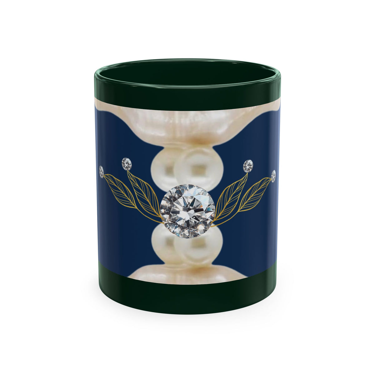 WWBH Pearl & Diamond Navy Ceramic Mug