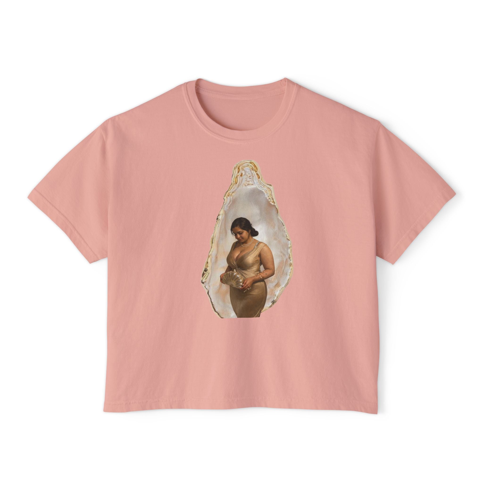 Boxy Tee — 'We Will Be Home' Vintage Angel Art Cropped T‑Shirt