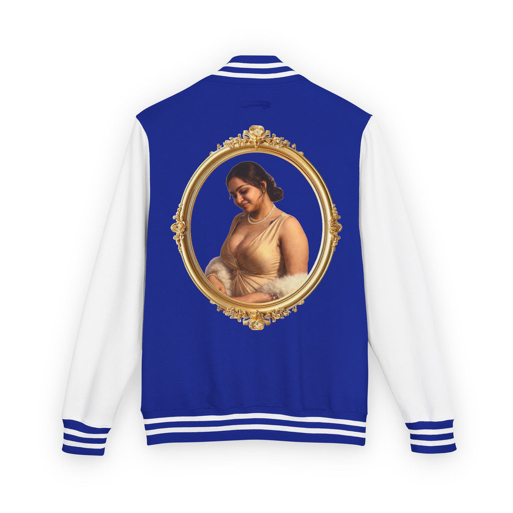 Vintage Portrait Letterman Jacket — Framed Classical Art Varsity Jacket
