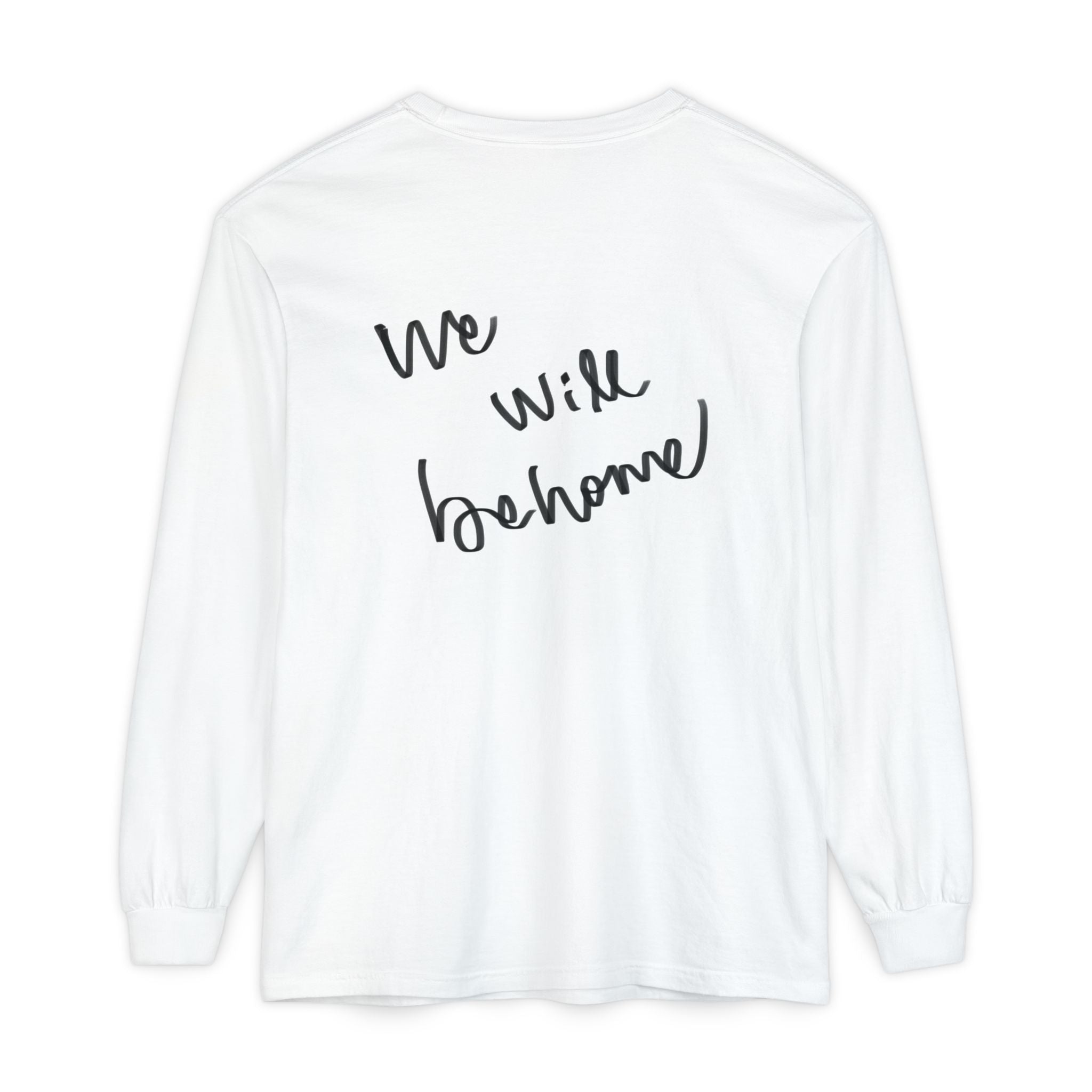 We Will Be Home Long Sleeve Tee — Floral Vintage Portrait Graphic
